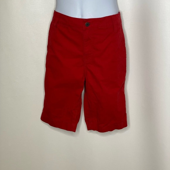 Tucker & Tate boys Red flat front chino shorts with adjustable waist Sz 12 - Picture 1 of 3